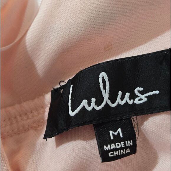 LULU'S Peach Beaded Pleated Midi Gown - Picture 6 of 7